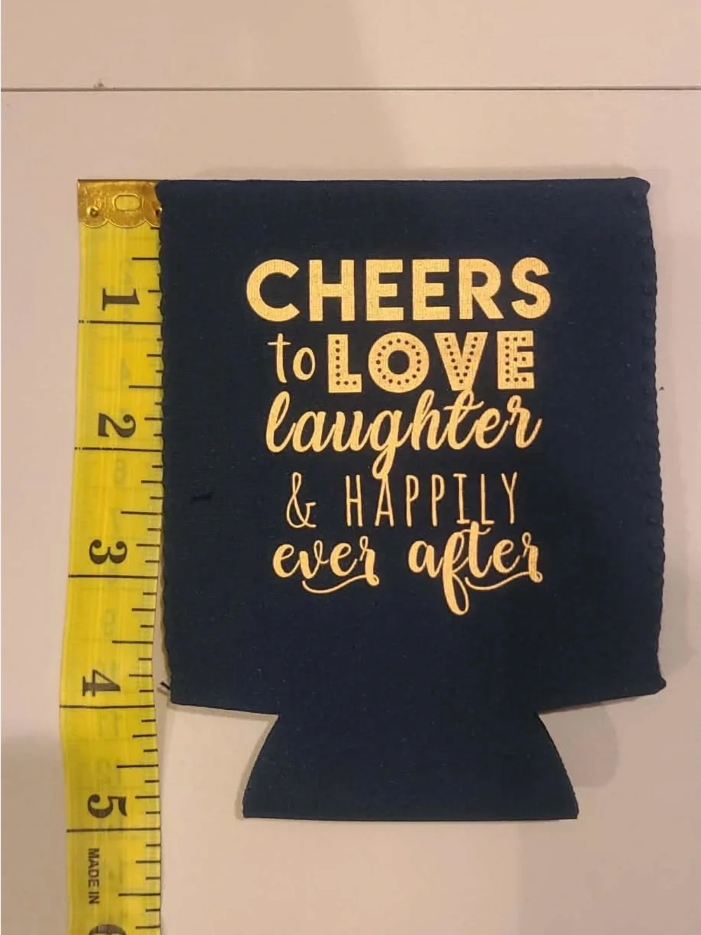 12 Navy 12 Oz Can Coolers with Gold 